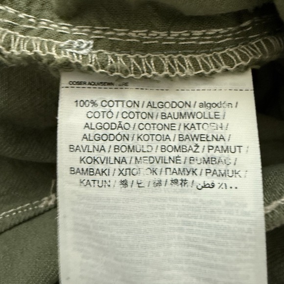 Mango Green Cargo Pants Womens 12 Utility Casual Retro Skater Y2K Cotton Denim - Picture 6 of 8